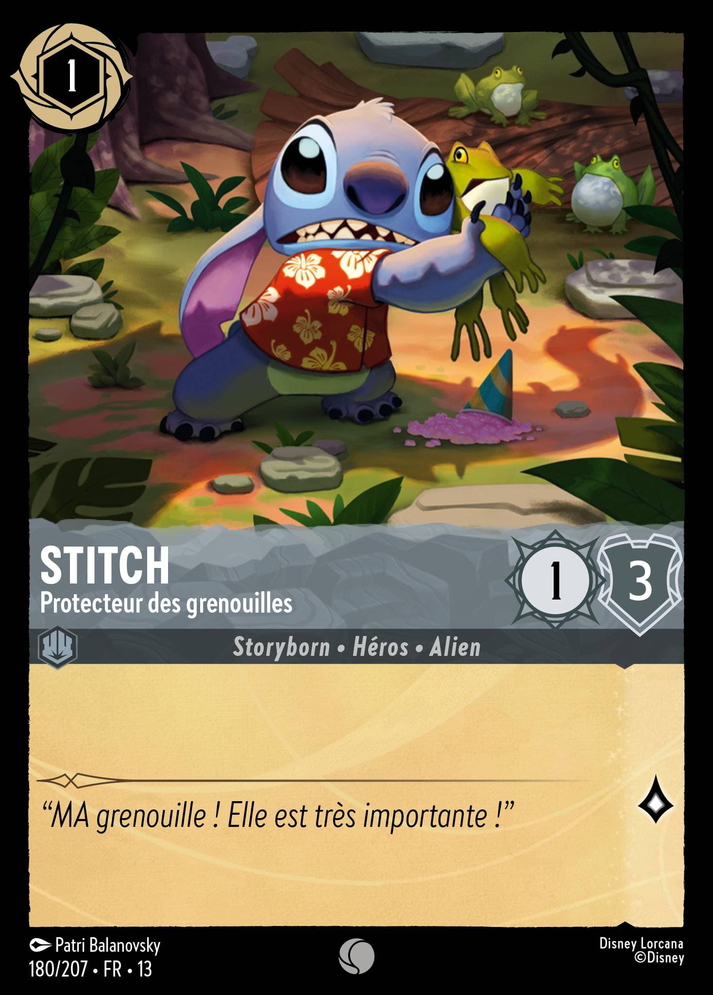 Stitch - Protecteur des grenouilles