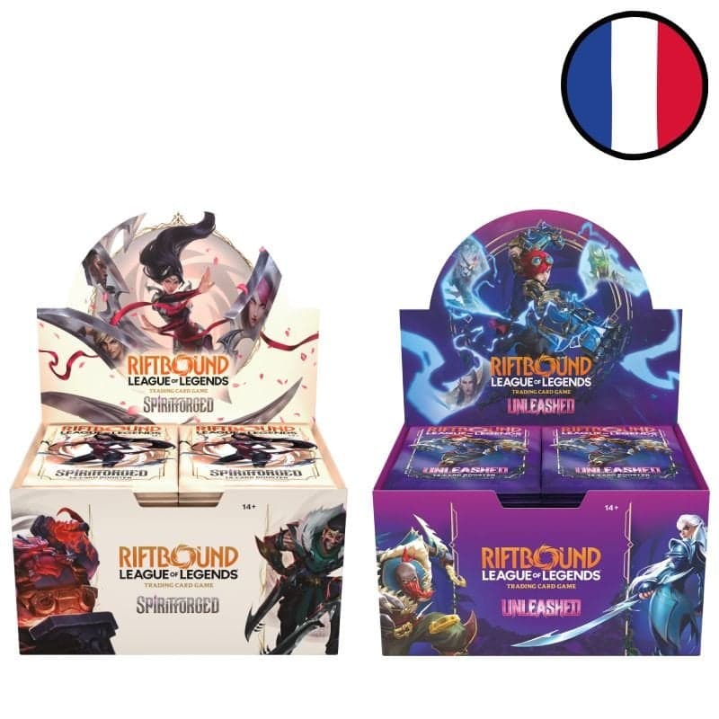 Pack 2 boites de 24 boosters : Armes Spirituelles + Déchaînement - Riftbound: League of Legends FR