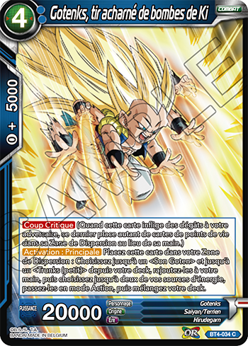  Gotenks  tir acharn  de bombes de Ki BT4 034 Raging 