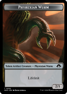 Phyrexian et Guivre (2/1, lien de vie)