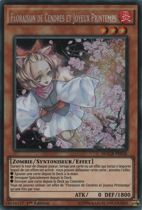 Floraison De Cendres Et Joyeux Printemps Carte A L Unite Yu Gi Oh Playin By Magic Bazar