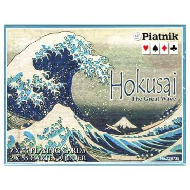 2 paquets de 55 cartes piatnik hokusai boite de jeu 