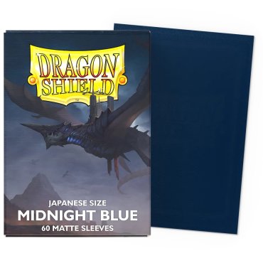 60 pochettes matte format japonais midnight blue dragon shield 