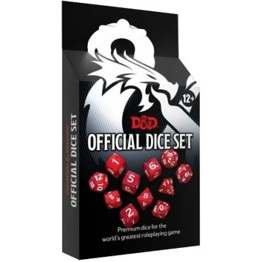 dd official dice set hasbro boite 