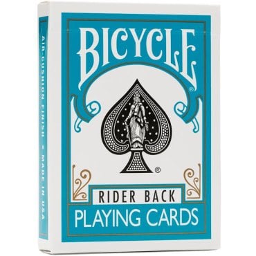 jeu de 54 cartes rider back turquoise bicycle boite 