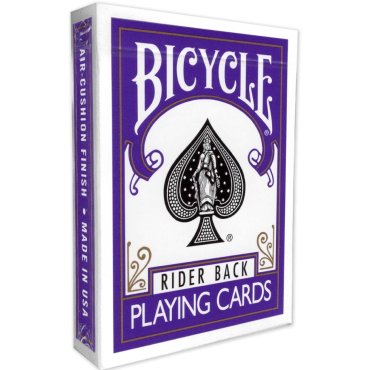 jeu de 54 cartes rider back violet bicycle boite 