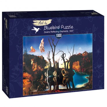 puzzle 1000 pieces bluebird dali cygnes refletant des elephants 