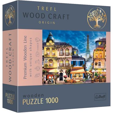 wooden puzzle 1000p french alley jeu trefl boite de jeu 