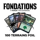 Lot de 100 terrains de base Foils Fondations de Magic: The Gathering - Magic