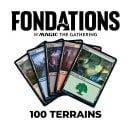 Lot de 100 terrains de base Fondations de Magic: The Gathering - Magic