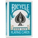 Boite de Jeu de 54 Cartes Poker Rider Back Dos Turquoise - Bicycle