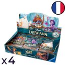 Lot de 4 boites de 24 boosters La Mer Azurite - Disney Lorcana FR