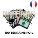 Lot de 100 terrains de base Foils Tous phyrexians - Magic FR