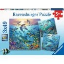 Puzzle 3x49 pièces Ravensburger - Le Monde animal de l'Océan