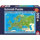Boite de Puzzle 500 pièces - Découvrir l'Europe