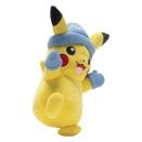 Peluche Pikachu avec bonnet et moufles 20 cm - Pokémon